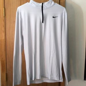 White Nike 1/4 zip pullover